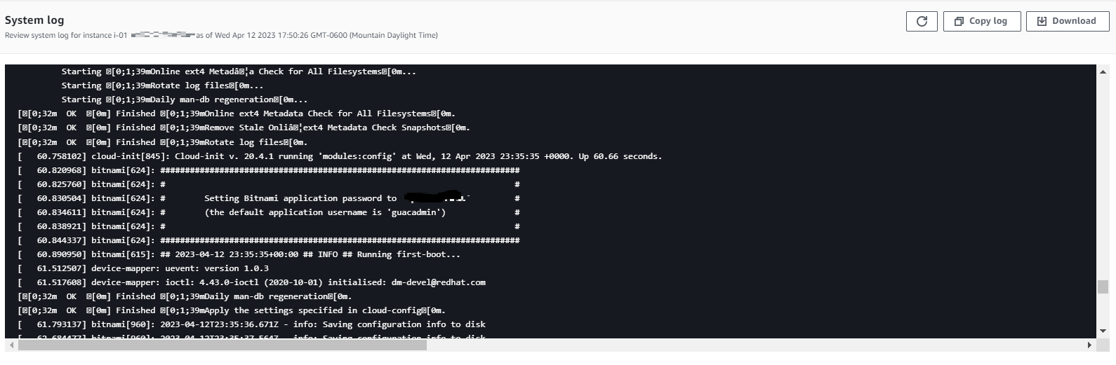 pic11 - guac password log Create a Reverse SSH Tunnel to a Bitnami Guacamole AWS EC2 Instance